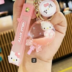 Sanrio Hello Kitty Pink Bubble Charm Keychain NWOT
